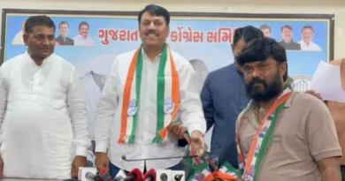 बगदाणा कांड के पीड़ित नवनीत बालधिया का कांग्रेस में प्रवेश: भाजपा पर लगाए गंभीर आरोप, अमित चावडा ने पहनाया पार्टी का खेस